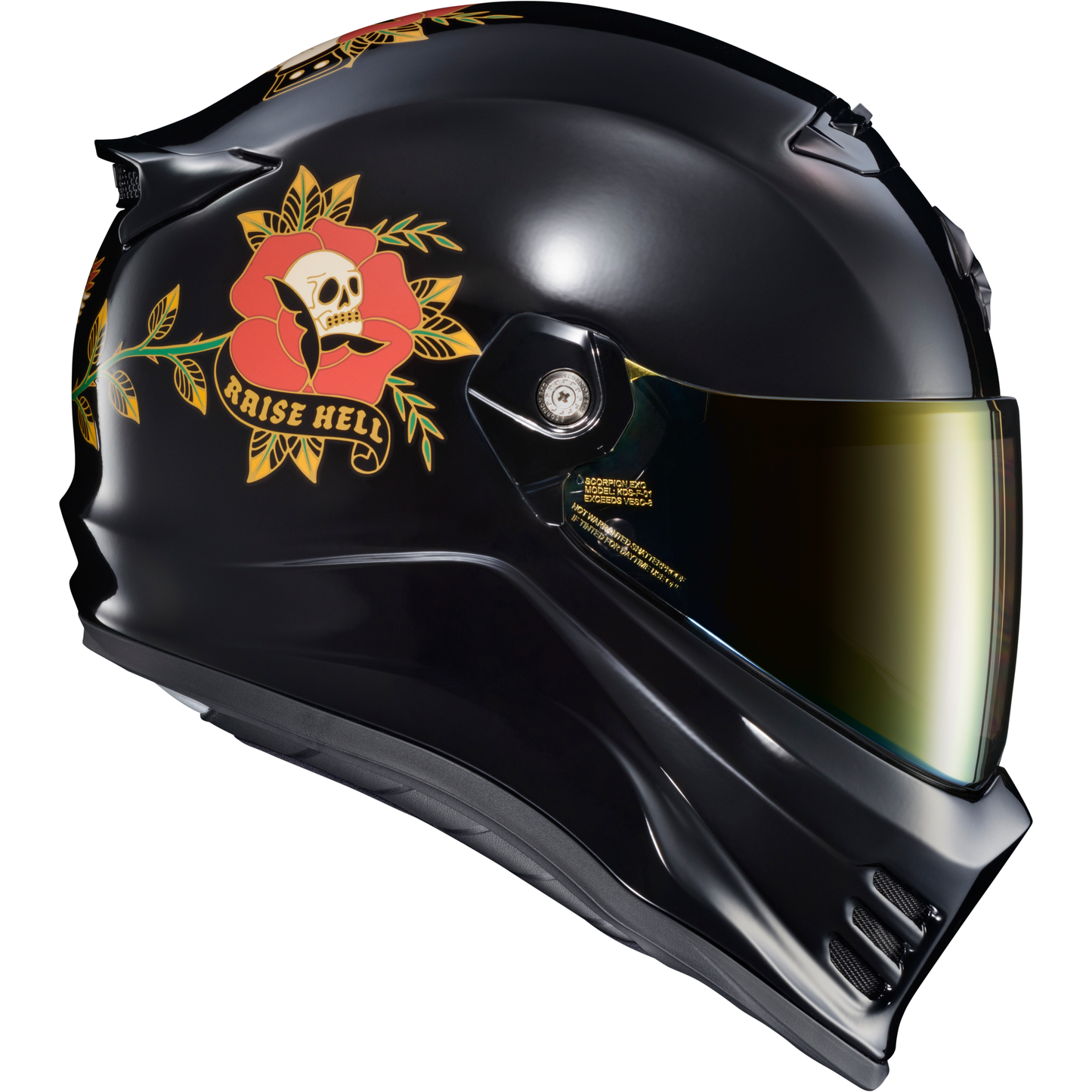 Covert Fx Full Face Helmet The Litas Gloss Black Xl