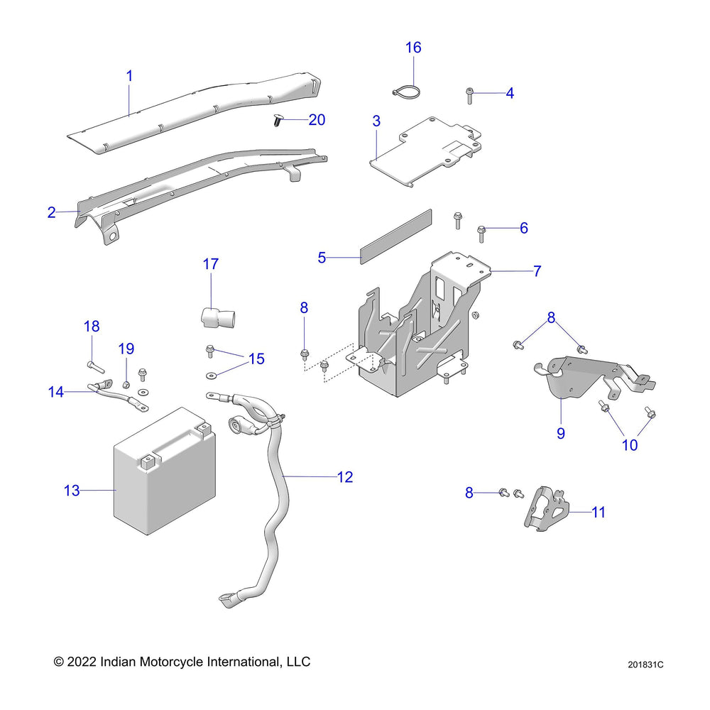 
                      
                        Indian Motorcycle Cover, Tray, Cable Harness, Genuine OEM Part 5450249, Qty 1
                      
                    