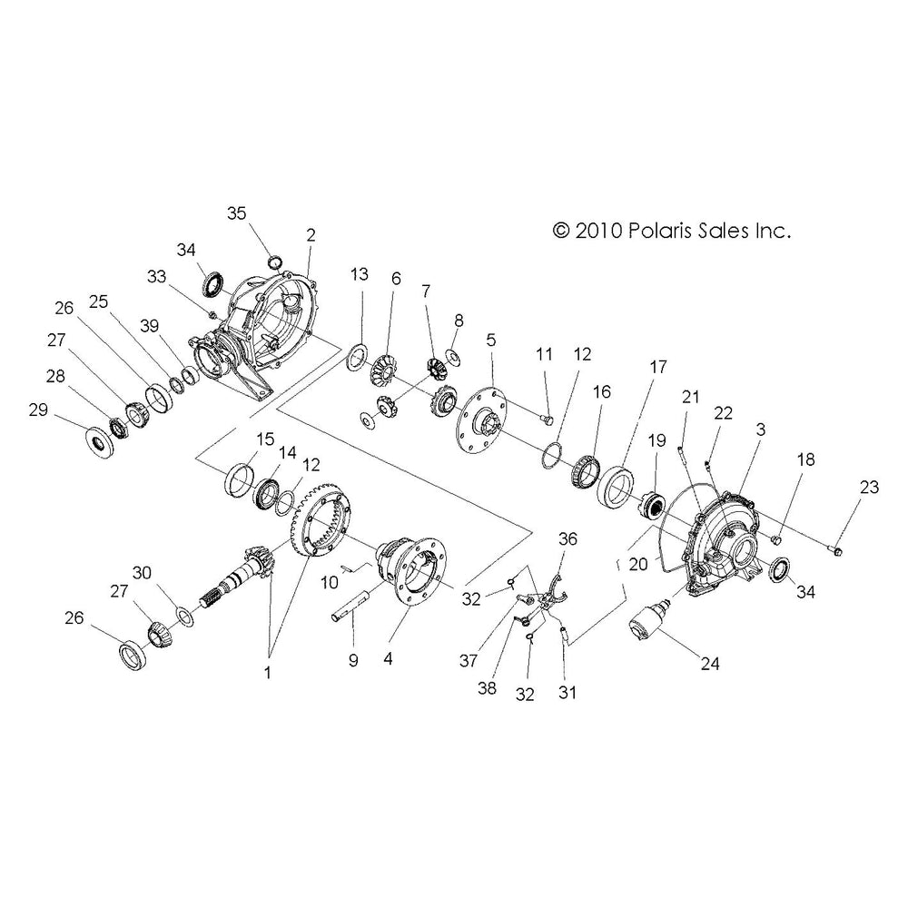 
                      
                        Polaris Ranger Gearcase Assembly, Rear, Genuine OEM Part 1332927, Qty 1
                      
                    