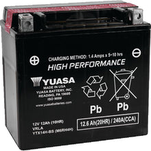 Yuasa YTX14H-BS High Performance AGM 12-Volt Battery w/Bottle