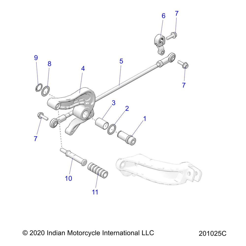 
                      
                        Polaris Indian Motorcycle Shift Linkage Assembly, Genuine OEM Part 1023117, Qty 1
                      
                    