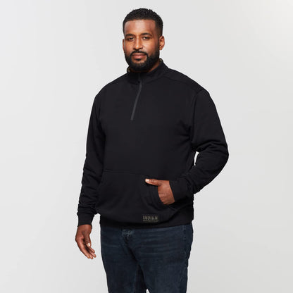 Indian Motorcycle Men's Camo Lined Quarter Zip, Black - S - 286297202