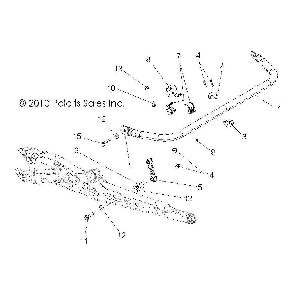 Polaris RZR Stabilizer Bar Linkage Assembly, Trail, Genuine OEM Part 1542798, Qty 1