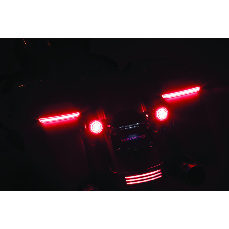 Kuryakyn Tracer L.E.D. Turn Signal Inserts Red/Red Smoke Lens Rear