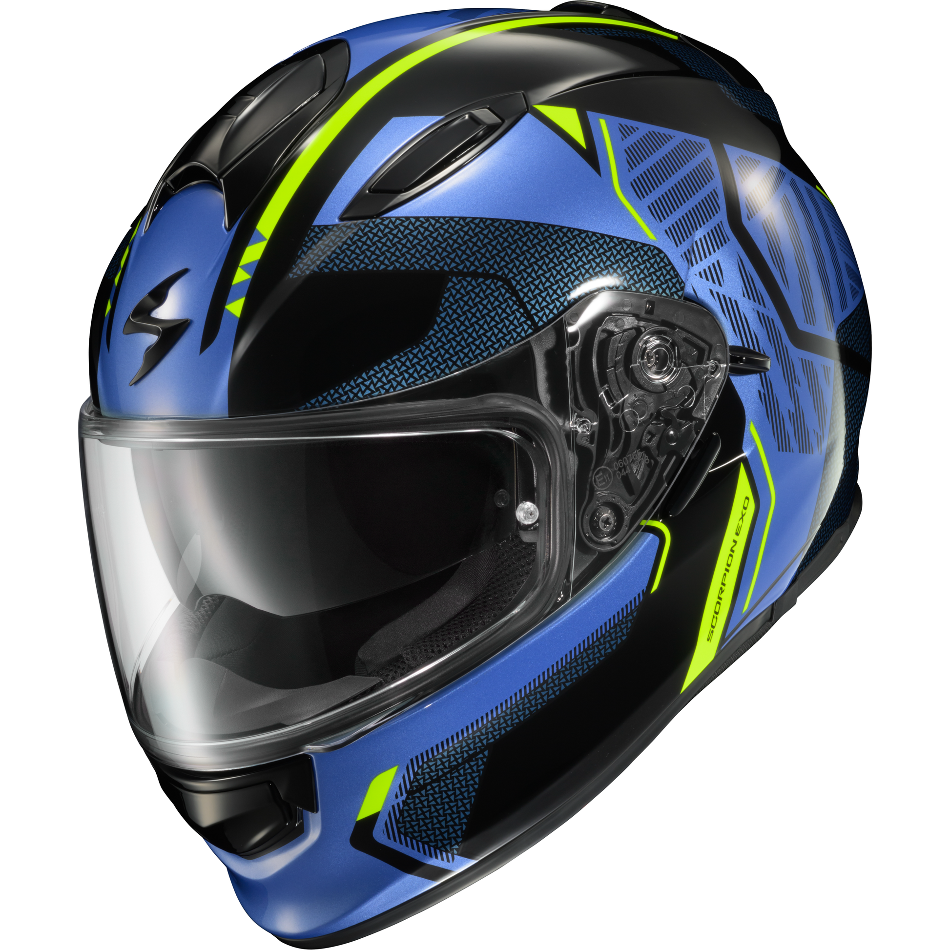 Ryzer Full Face Helmet Switch Blue/Hi Viz Lg