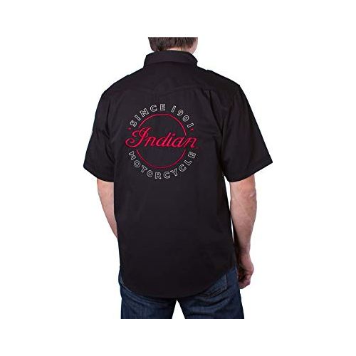 
                      
                        Indian Motorcycle Men's Short-Sleeve Casual Shirt, Black - 2863698
                      
                    