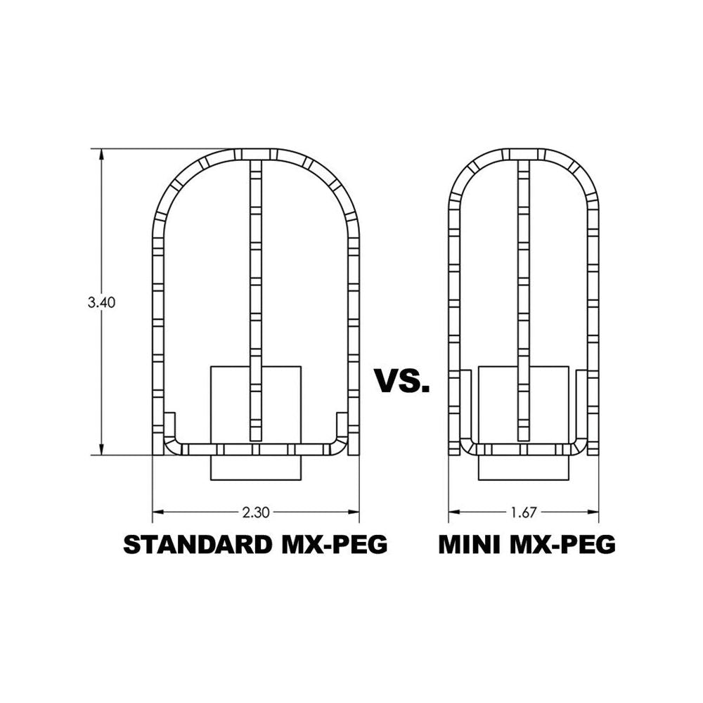 Mx Style M8 Pass Footpegs Black