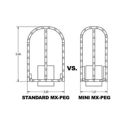 Mx Style M8 Pass Footpegs Black