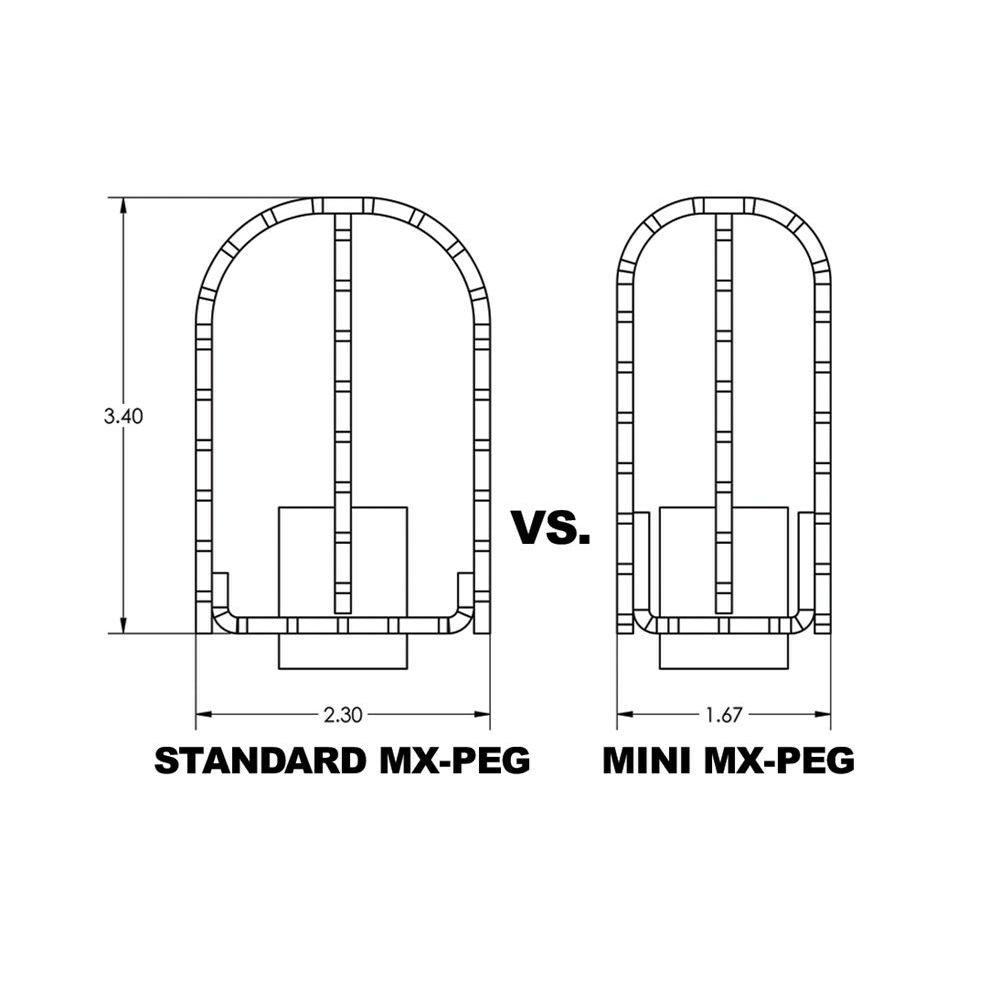 Mx Style Mini Footpegs Black