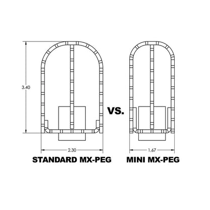 Mx Style Mini Footpegs Black