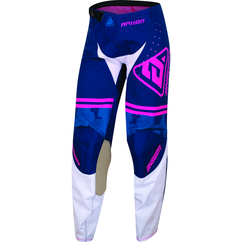 Answer 23 Arkon Trials Pant Blue/White/Magenta Womens - 6 Regular