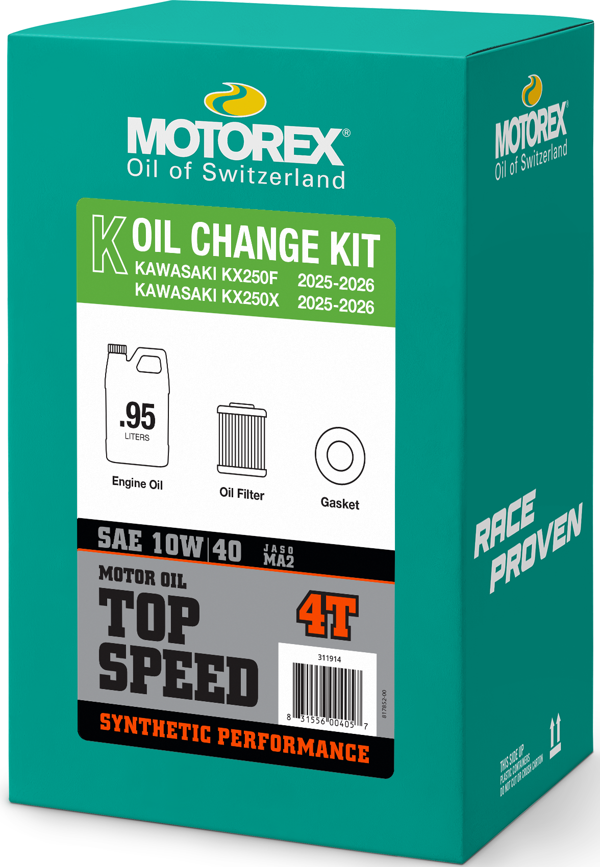 Top Speed Oil Change Kit 0.95l 10w40 Kaw