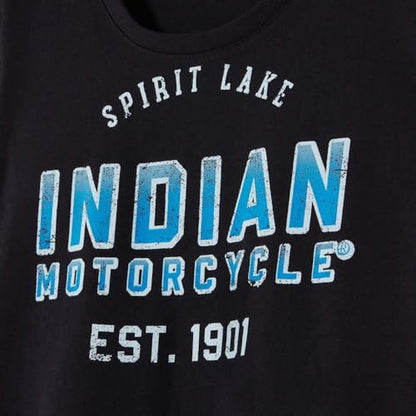 Indian Motorcycle Women's Ombre Blue Logo T-Shirt, Black - L - 283342306