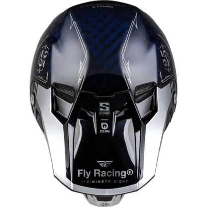 Youth Formula S Carbon Legacy Helmet Blue Carbon/Silver Yl