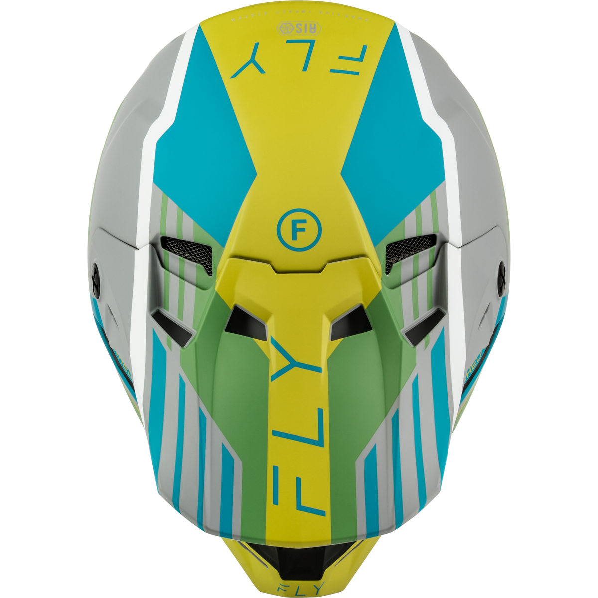 Youth Formula Cc Strike Helmet Matte Grey/Green/Teal Yl