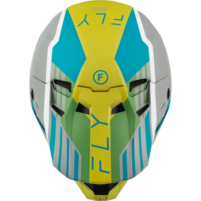 Youth Formula Cc Strike Helmet Matte Grey/Green/Teal Yl