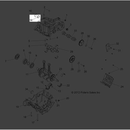 Polaris Ranger Retaining Ring, Genuine OEM Part 7710512, Qty 1