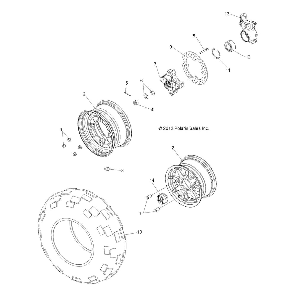 
                      
                        Polaris ANCLA Front Tire, 25x8-R12, Part 5414180
                      
                    