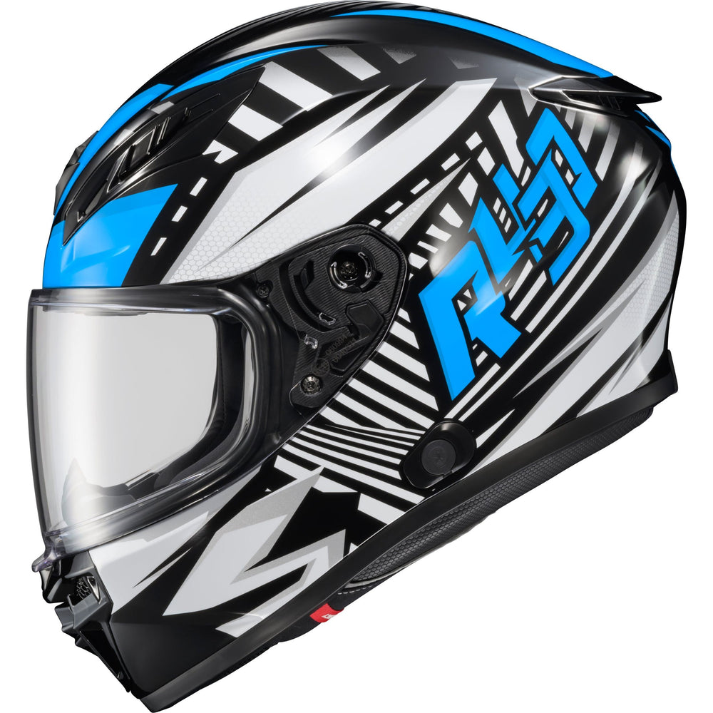 Exo R430 Full Face Helmet Head Trip Light Blue Lg