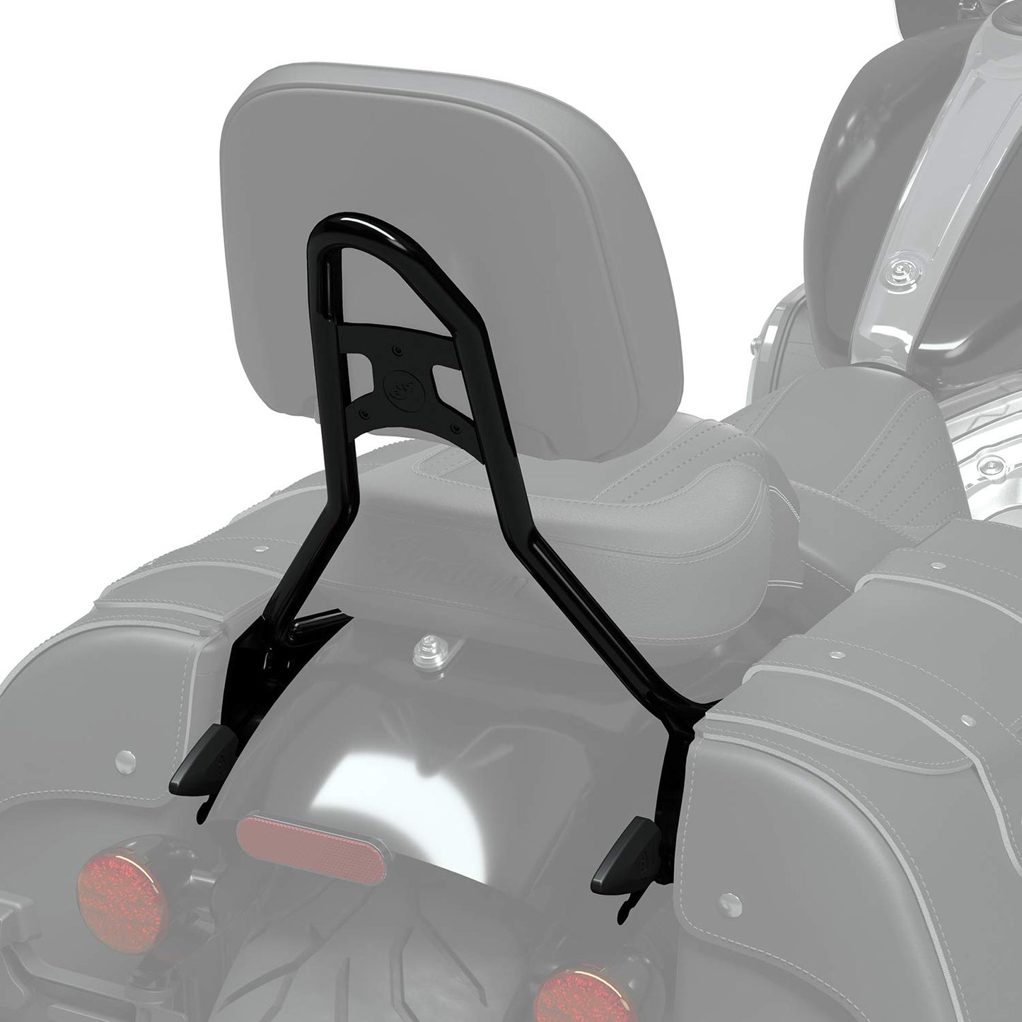 Indian Motorcycle Sissy Bar, Thunder Black, Fits Specific Chief, Chief Bobber, Chief Dark Horse, Super Chief, Sport Chief Models and More, Quick Release Technology, Comfort and Support - 2884632-266