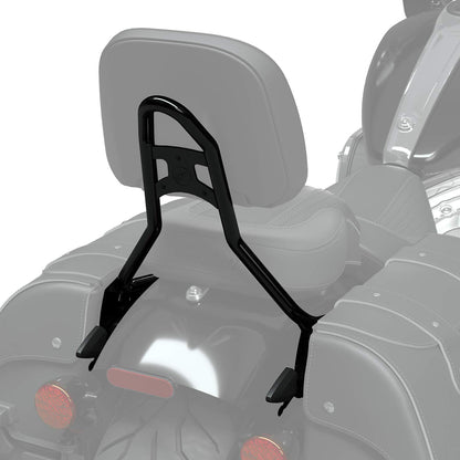 Indian Motorcycle Sissy Bar, Thunder Black, Fits Specific Chief, Chief Bobber, Chief Dark Horse, Super Chief, Sport Chief Models and More, Quick Release Technology, Comfort and Support - 2884632-266