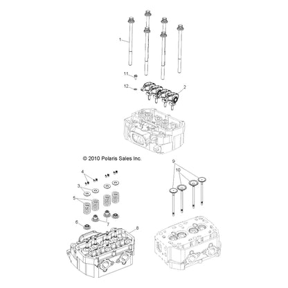 Polaris Ranger Head Cylinder, Genuine OEM Part 3022208, Qty 1