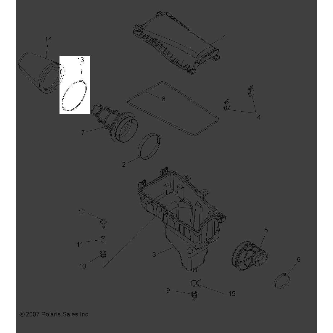 Polaris ATV Worm Style Clamp, Air Filter, Genuine OEM Part 7081440, Qty 1