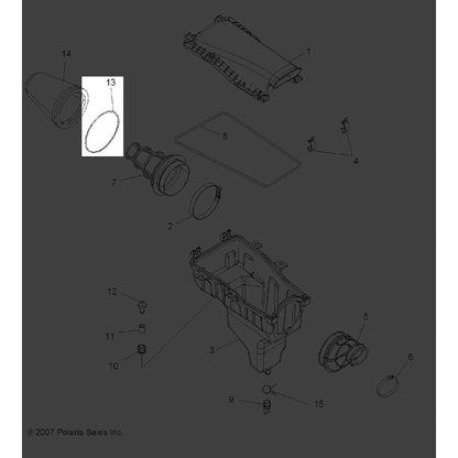 Polaris ATV Worm Style Clamp, Air Filter, Genuine OEM Part 7081440, Qty 1