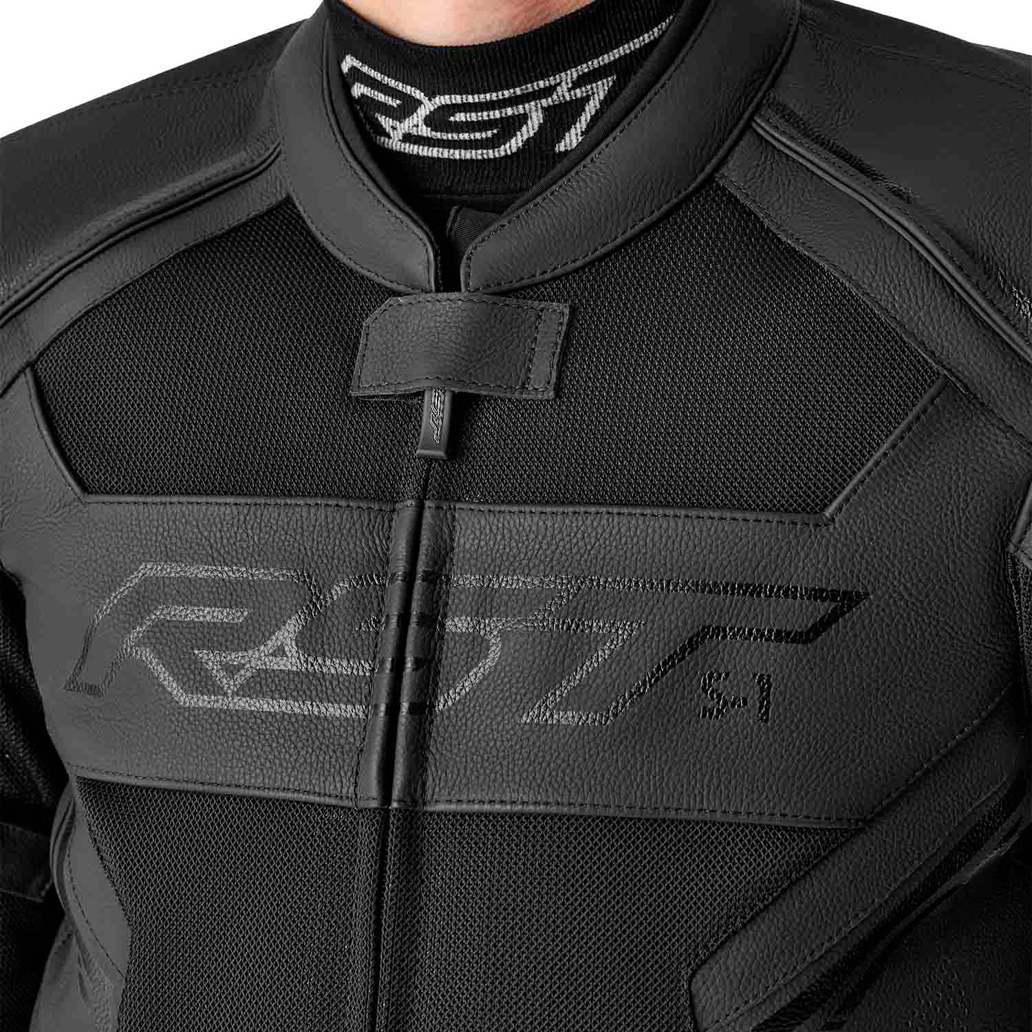 S1 D3o Mesh Leather Jacket Black Lg