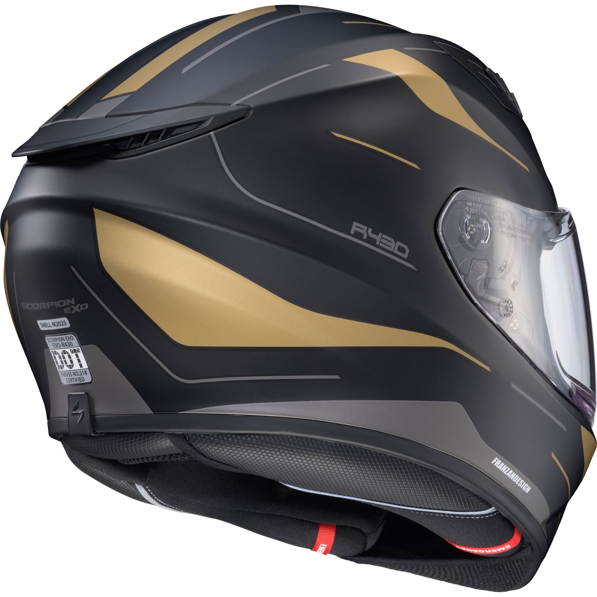 Exo R430 Full Face Helmet Cutlass Black/Gold 2x