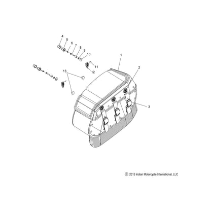 Indian Motorcycle Anchor Shaft, Genuine OEM Part 7662284, Qty 1