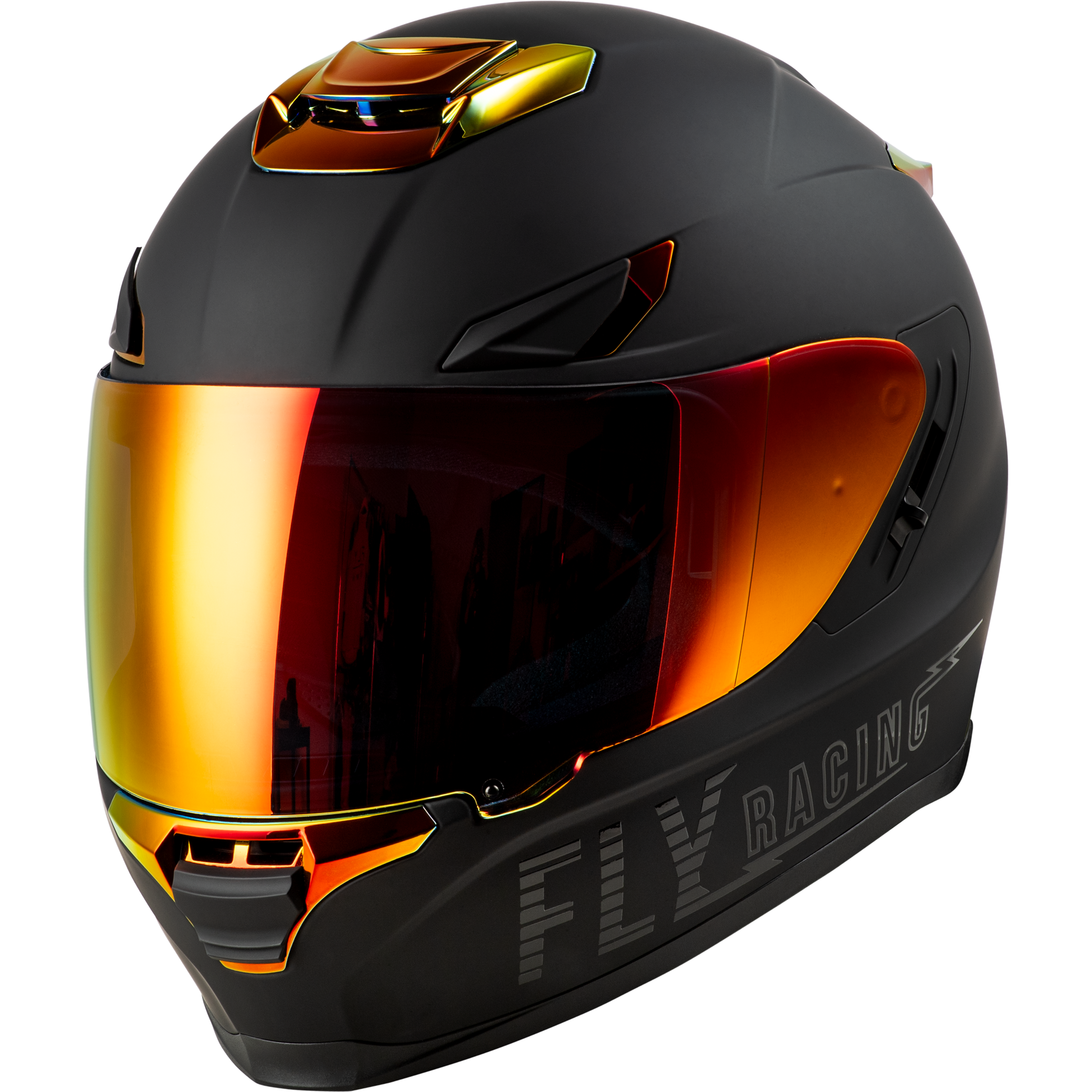 Sentinel Recon Helmet Matte Black/Fire Chrome Sm
