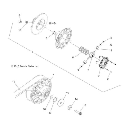 Polaris ATV Driven Spring, Genuine OEM Part 7044086, Qty 1