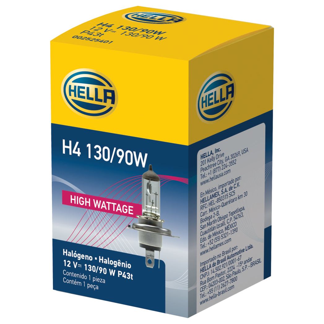 Hella H4 12V 130/90W Halogen Headlight Bulb - Universal