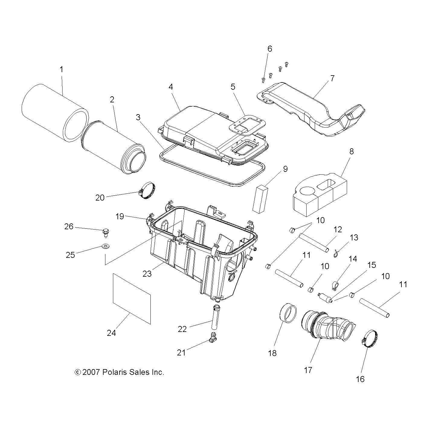 Polaris ATV Carburetor Boot, Genuine OEM Part 5412847, Qty 1