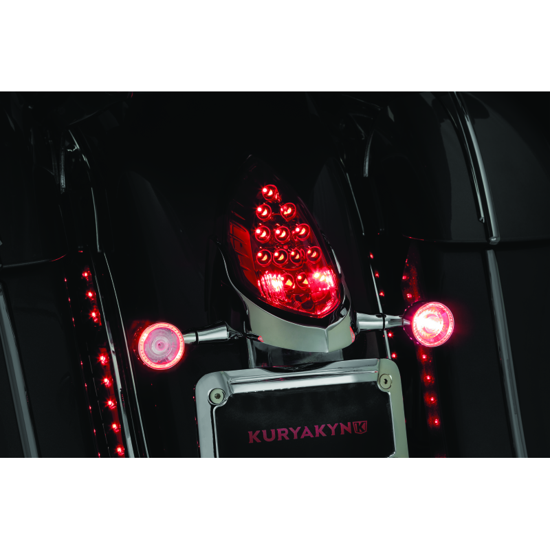 
                      
                        Kuryakyn Rear Turn Signal & License Plate Mount Indian Chrome
                      
                    