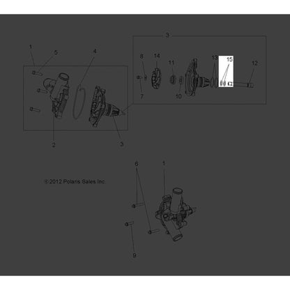 Polaris Ranger Washer, Waterpump, Retainer, Genuine OEM Part 7556521, Qty 1