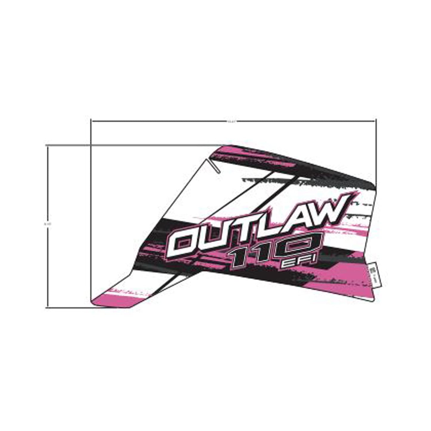 Polaris ATV Side Decal, Outlaw 110, Pink, Right, Genuine OEM Part 7184934, Qty 1