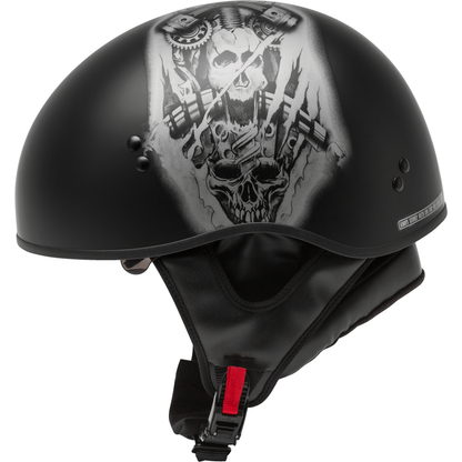 Hh 65 Half Helmet Tormentor Naked Matte Black/Silver Xl