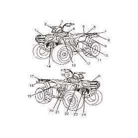 Polaris ATV Reflector Decal, Amber, Right, Genuine OEM Part 7175500, Qty 1