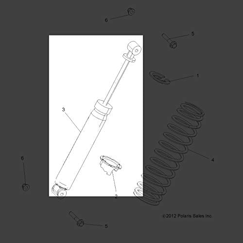 Polaris Ranger Shock, Rear, Genuine OEM Part 7044669, Qty 1