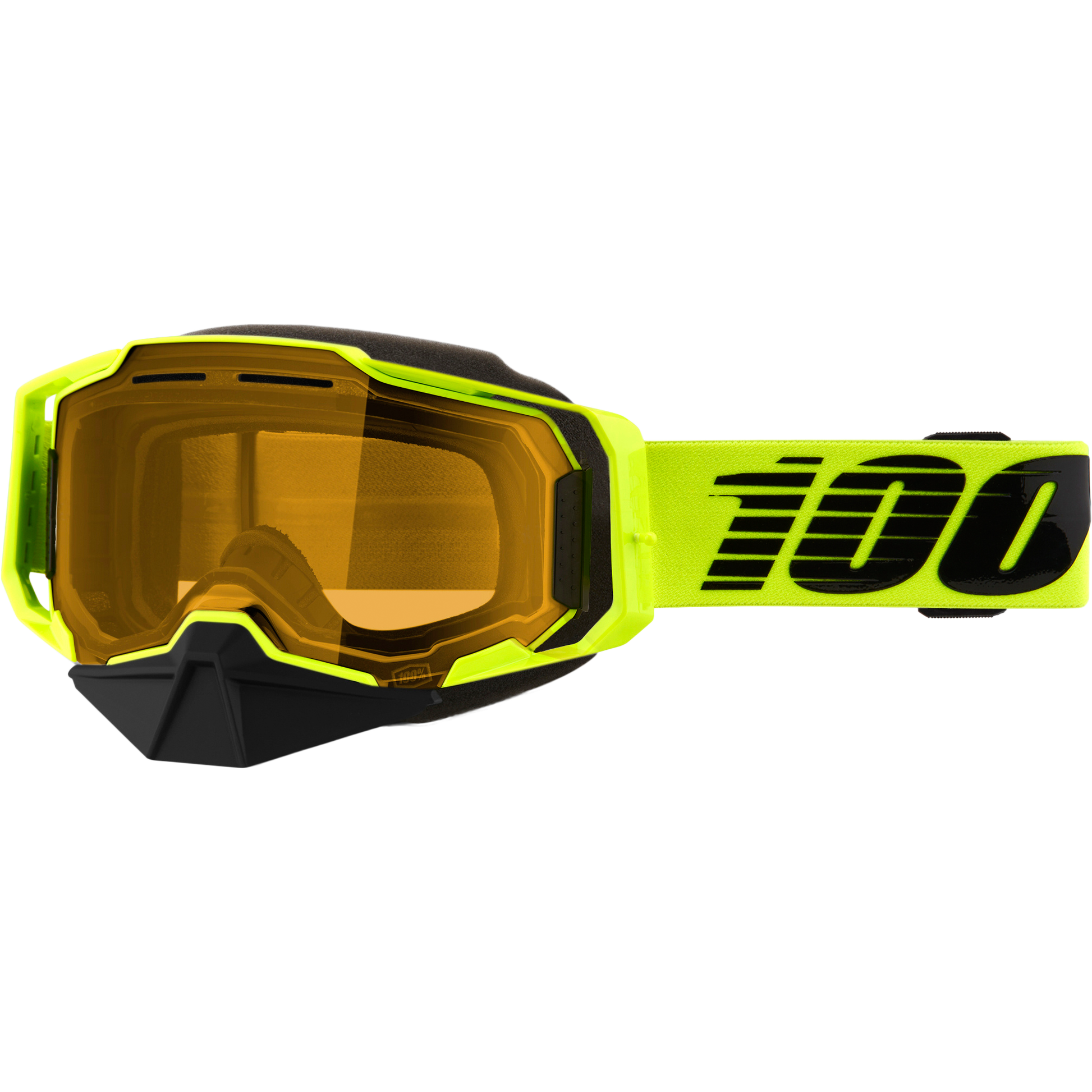 Armega Snowmobile Goggle Neon Ylw W/ Yellow Lens