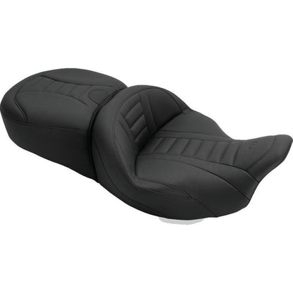 Mustang 08-21 Harley Electra Glide, Rd Glide, Rd King, Str Glide Touring 1PC Seat Deluxe - Black