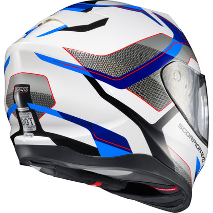 Exo T520 Full Face Helmet Zuse White/Blue Sm