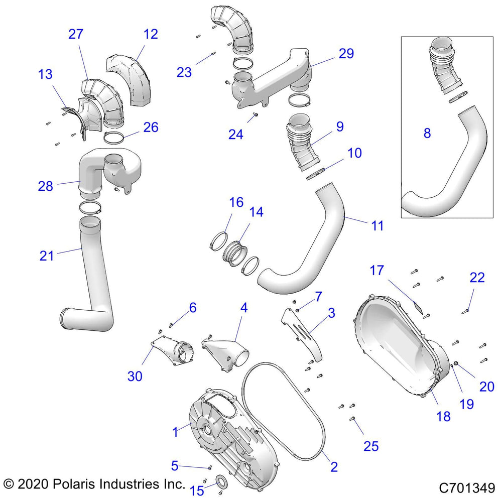 
                      
                        Polaris RZR Clutch Hose, Air Outlet, HC, Genuine OEM Part 5415126, Qty 1
                      
                    
