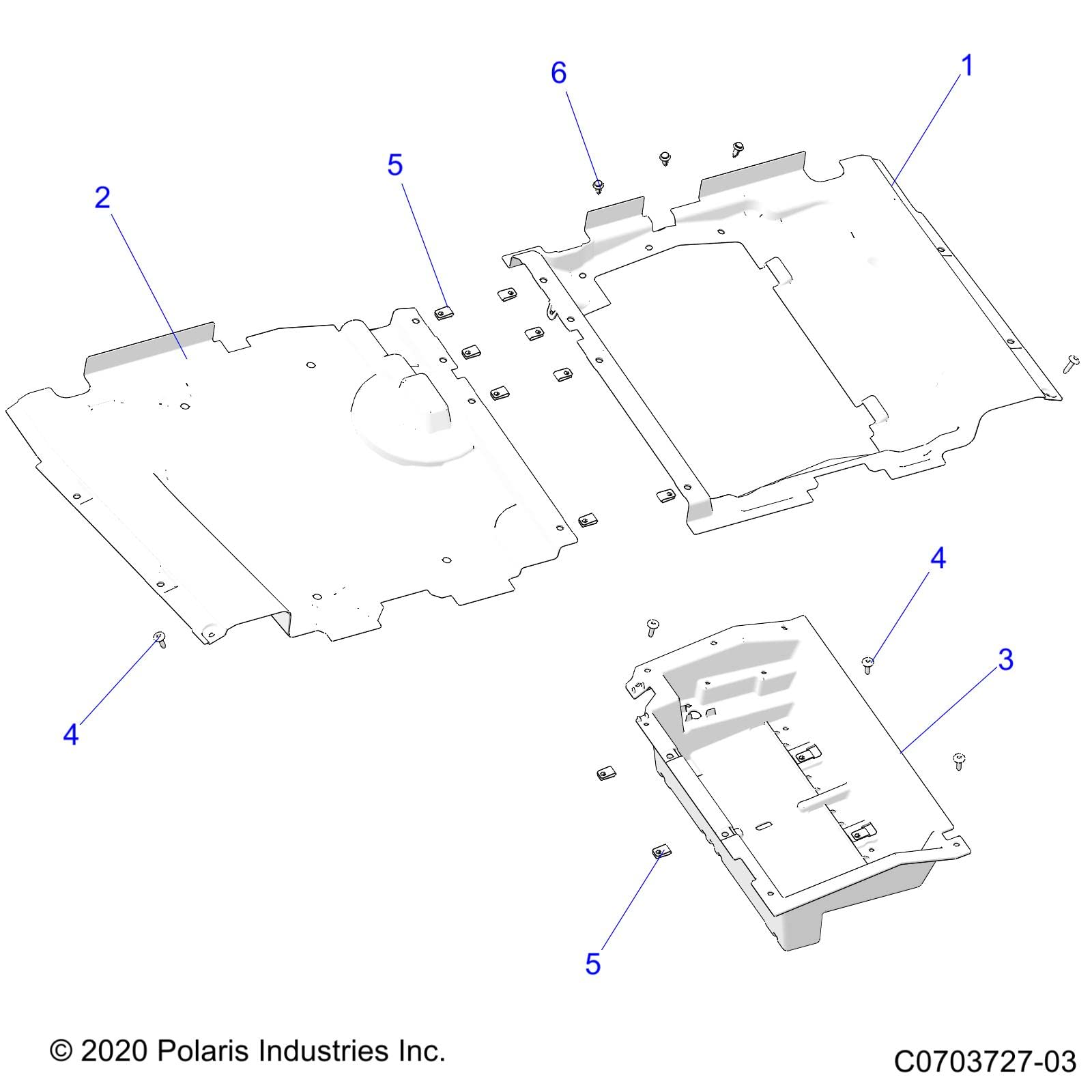 Polaris RZR PANEL-UNDERSEAT,LH,BLK, Genuine OEM Part 5456319-070, Qty 1