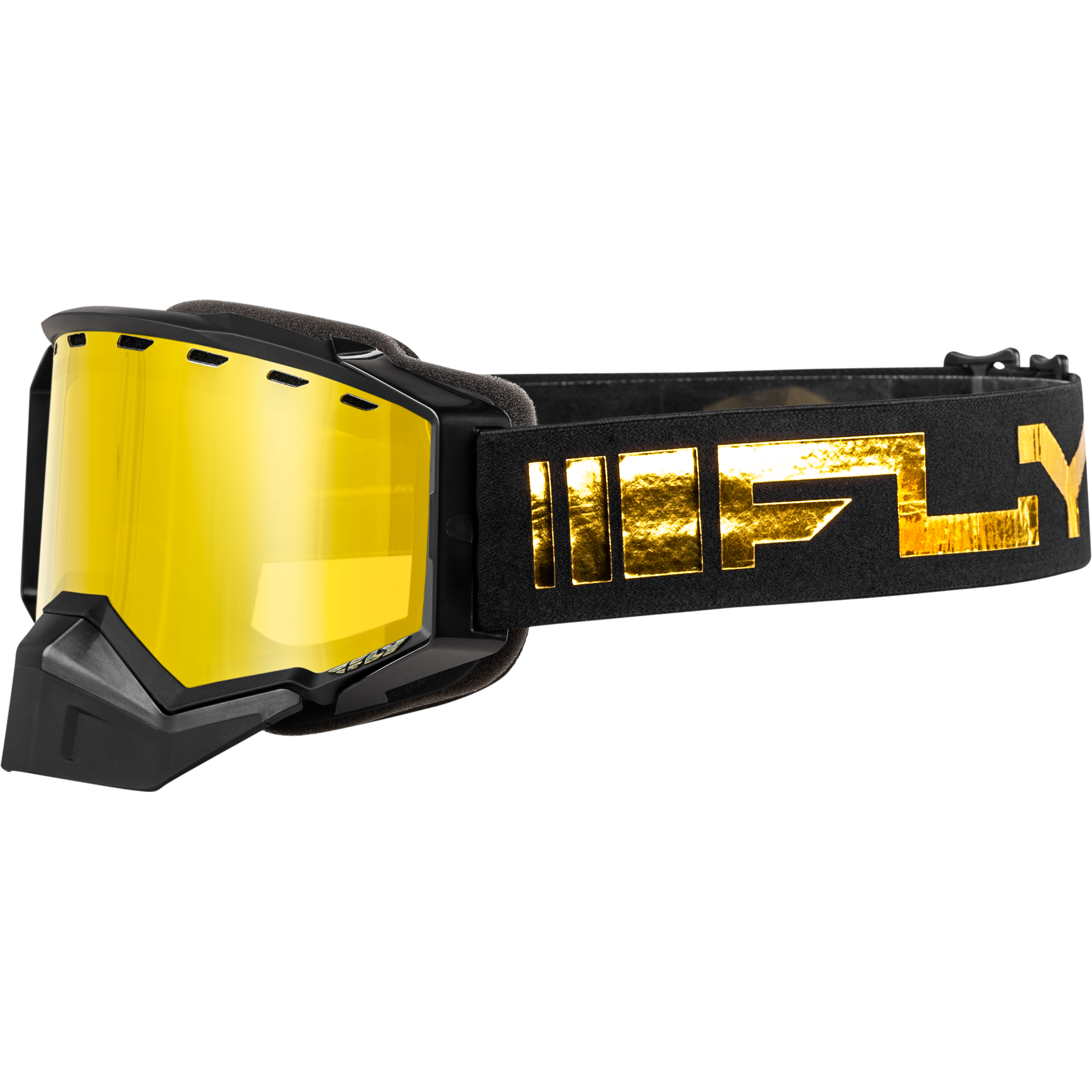 Zone Snow Goggle Black/Gold W/ Gold Mirror/Yellow Lens