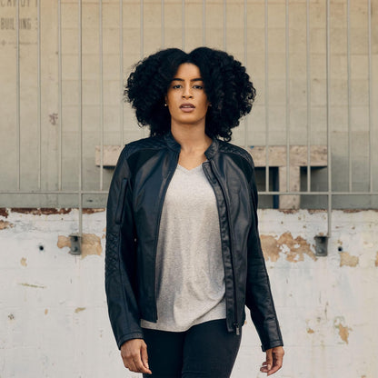 Indian Motorcycle Women's Drew Leather Jacket, Black - M - 286169903