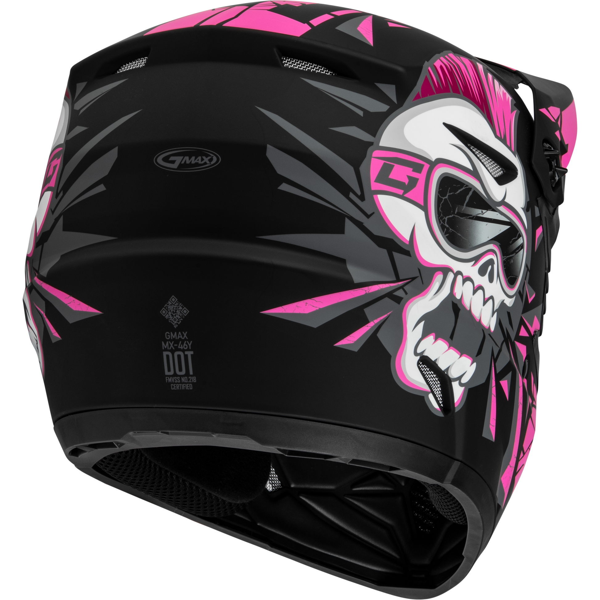 Youth Mx 46y Unstable Helmet Matte Black/Pink Ys