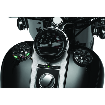 Kuryakyn Alley Cat Fuel & Battery Gauge Gloss Black
